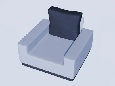 Modern Armchair Free low-poly 3D model purchase