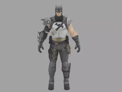 Batman Fortnite Low-poly 3D model