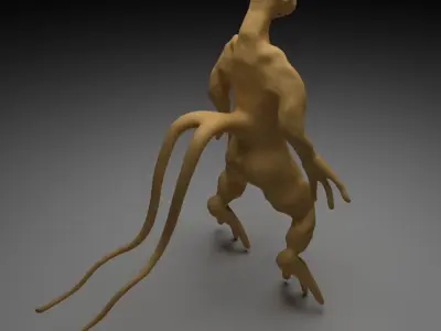 Alien Reptile 1 - Material e Free low-poly 3D model