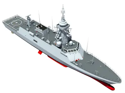 TCG UFUK Turkish Test and Training Ship 3D model