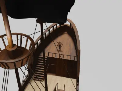 sailboat ship 3D model