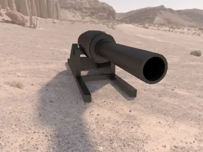 vavasseur gun Civil War low poly Low-poly 3D model