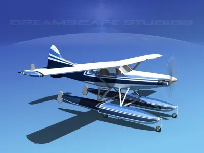 DeHavilland DHC-2 Turbo Beaver V14 3D model