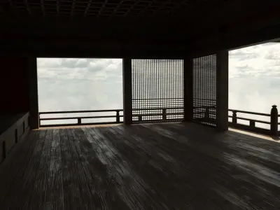 oriental house Low-poly 3D model