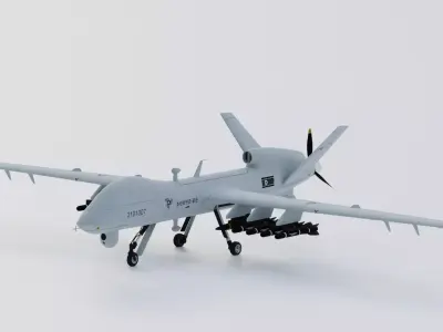 DPRK Saetbyol-9 - Bright Star-9 - the MULTI PURPOSE COMBAT DRONE Low-poly 3D model