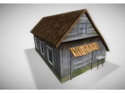 old house Low-poly 3D model