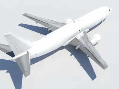 B737-400F Classic Freighter Blank Low-poly 3D model