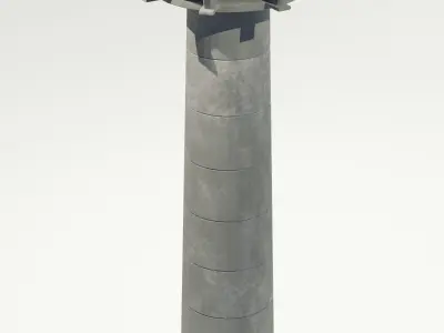 Concrete observation tower 3D model