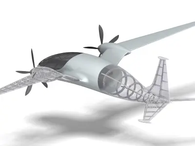 3D MODEL OF BAYRAKTAR AKINCI UCAV DRONE STRUCTURE 3D model