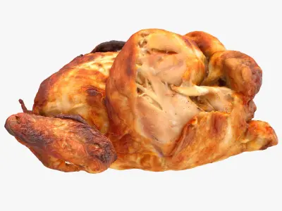 Grilled chicken Low-poly 3D model