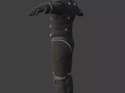 Realistic Astronaut Space Suit 3D model 4