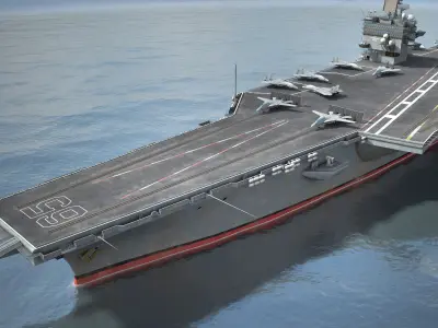 USS Enterprise CVN-65 Carrier HD 3D model