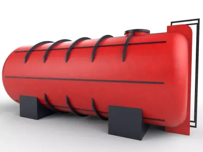 liquid tank M2 - New Low-poly 3D model