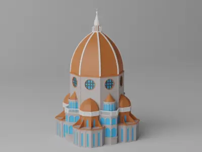 Florence Cathedral Santa Maria del Fiore Landmark 3D model