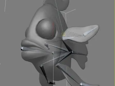 Cartoon Exotic Fish Rigged Low-poly 3D model