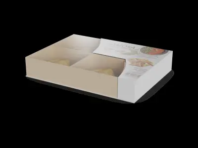 Pasties dumplings and pizzas Vegetable Samosas Low-poly 3D model