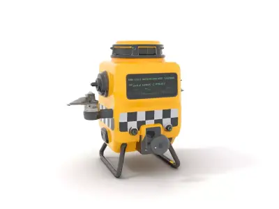 Yellow Surveillance Drone model pack Low-poly 3D model