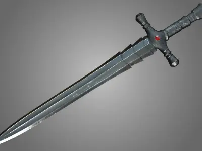 Sword gameready with PBR textures Low-poly 3D model