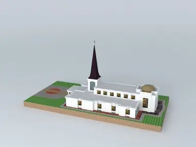 LDS. Helsinki Finland Temple. Templo Mormon. 124th. operating... Free 3D model
