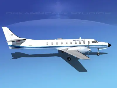 Swearingen SA226 Metroliner Ameriflight 3D model
