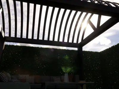 wooden pergola 3D model get