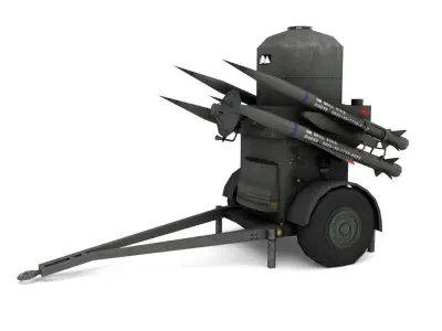 RAPIER Missile Launcher Low-poly 3D model