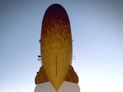 Airship PBR low poly animated Low-poly 3D model