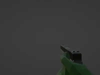 Glock gun Low-poly 3D model