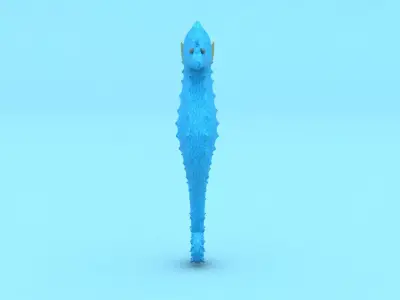 laos seahorse Low-poly 3D model