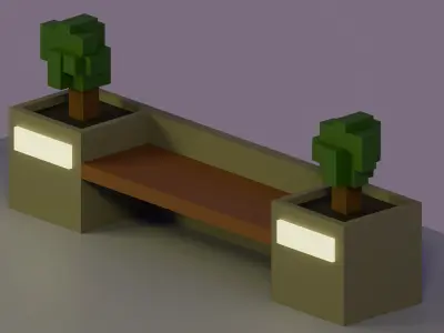 Neon city pack Free low-poly 3D model