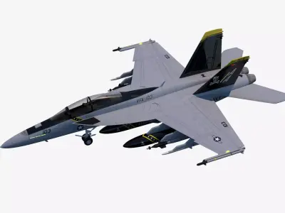 FA-18F Super Hornet Free low-poly 3D model