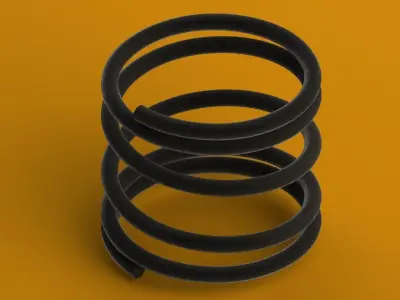 Spring different colored springs Free 3D model