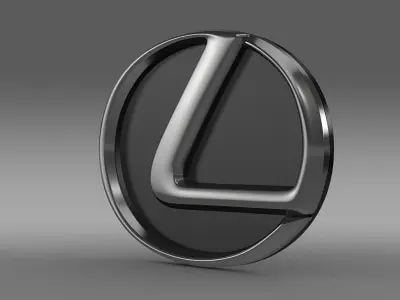 Lexus motors logo 3D model