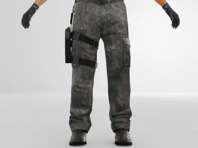 Soldier Low-poly 3D model Low-poly 3D model