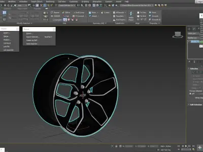 FOOSE Outkast Wheel Offset Black With Machined Accents 3D model