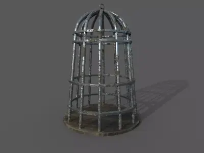 Medieval cage 3D model Low-poly 3D model