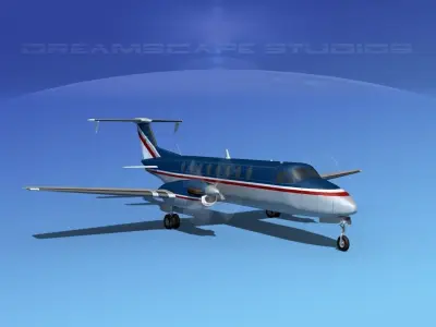Beechcraft 1900C V15 3D model