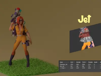 Frag Shooter Characters Low-poly 3D model