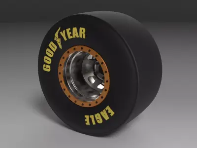 Rear wheel from Top fuel dragster 3D model