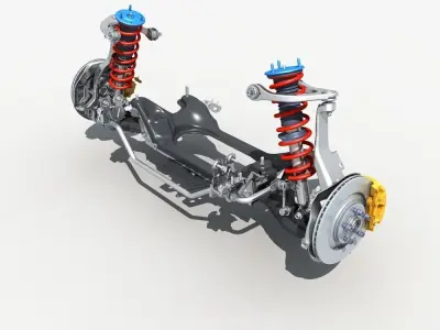 Car Suspension 01 3D model