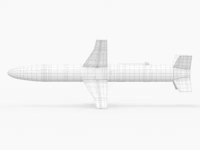AGM-88E HARM High Speed Anti Radiation Missile 3D model