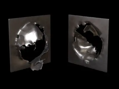 Bullet Holes on Metal 3D model