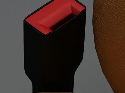 Mercedes SL 09 car seat 3D model