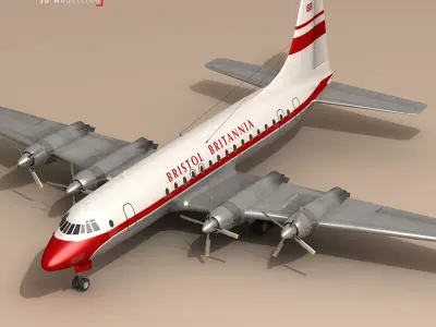 Bristol Britannia 3D model