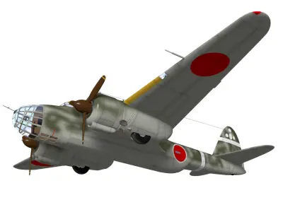 kawasaki Ki48 Lily 3D model