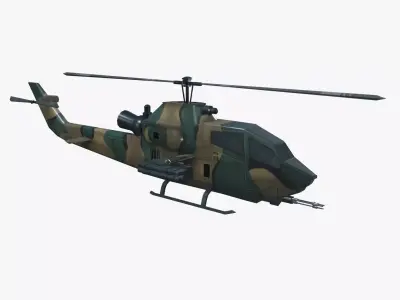 Low Poly Bell AH-1 Cobra Low-poly 3D model