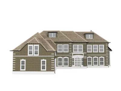 English House bricks Low-poly 3D model