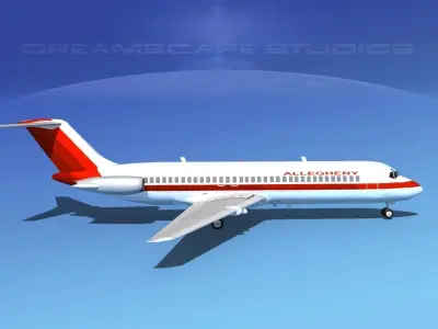 Douglas DC-9-30 Allegheny 3D model