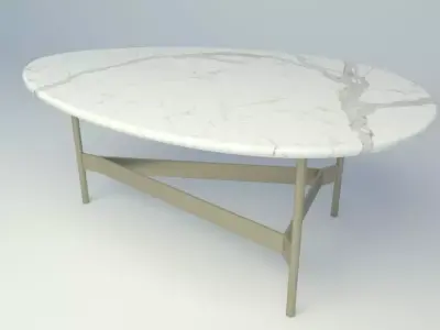Modern Oval Coffee Table Free 3D model