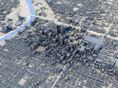 Philadelphia City Pennsylvania United States 3D model